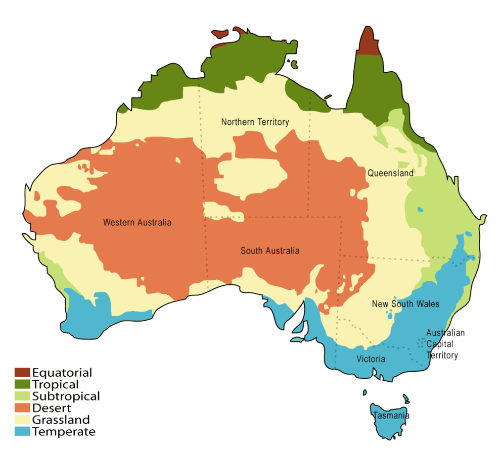 Australien Klima Landschaft Vegetation Tiere