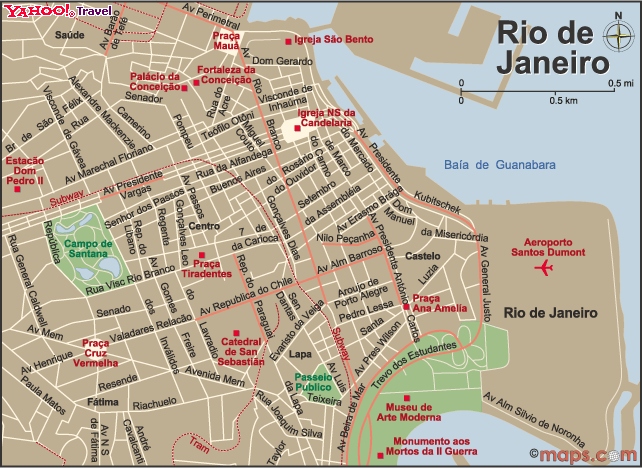 Rio de Janeiro Strassenkarte