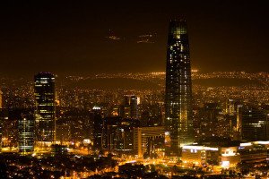 Chile Santiago bei Nacht