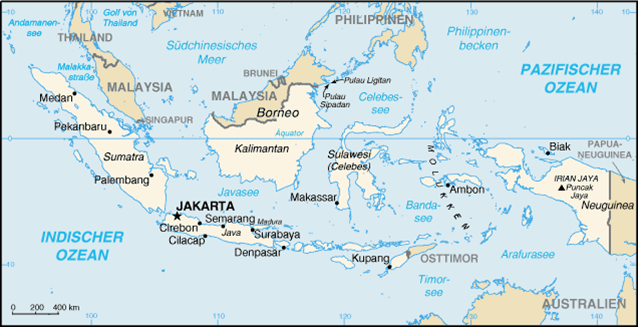 Indonesien Karte
