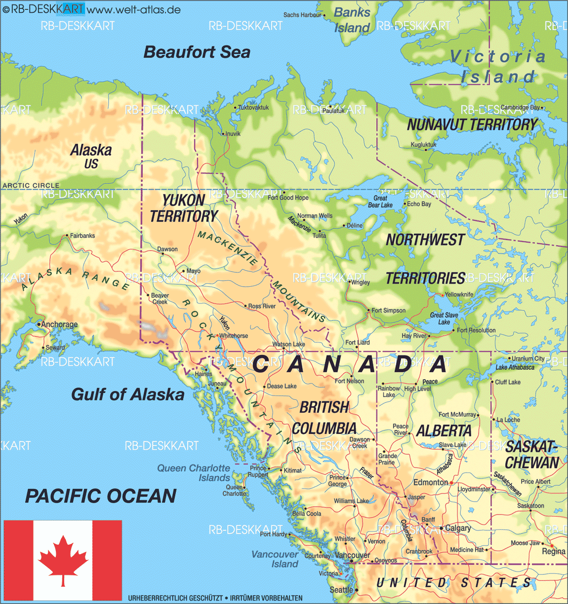 WestKanada Karte