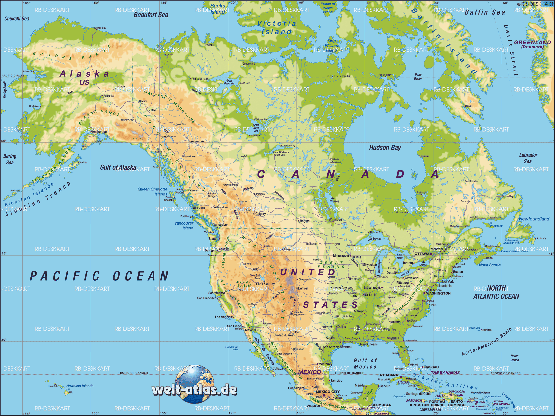 Kanada Landkarte Strassenkarte
