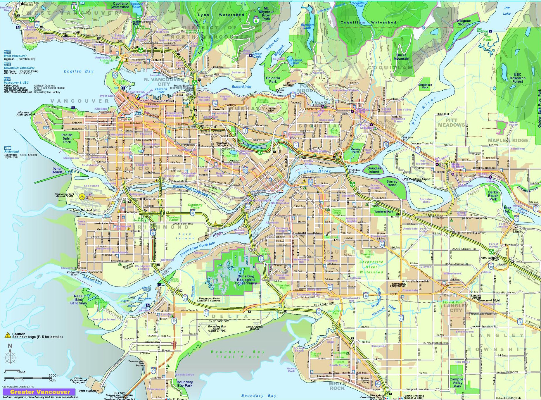 Vancouver Strassenkarte