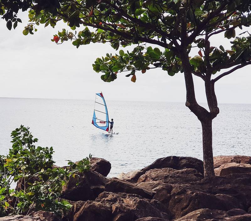 Surfer vor Martinique