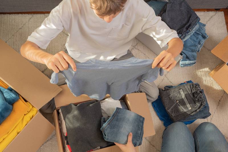 Packen und entrümpeln