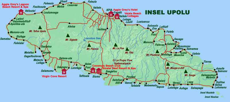 Samoa Upolu Karte