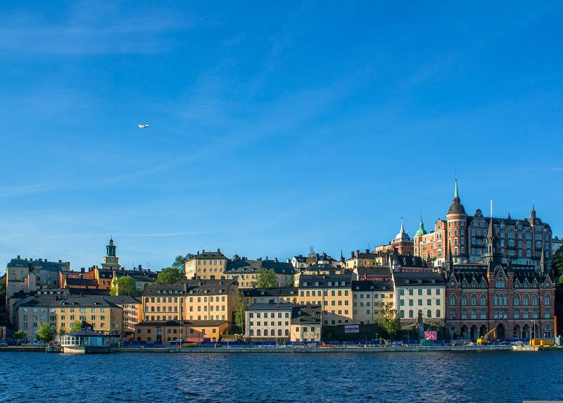 Schweden-Stockholm-Seebrücke