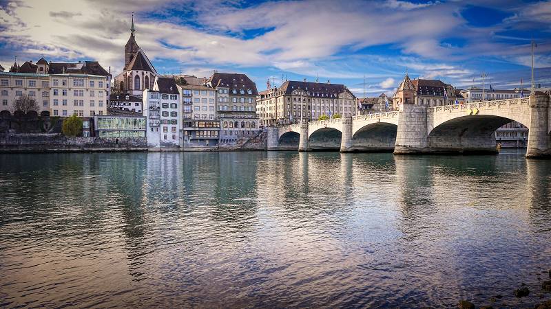 Stadtbild von Basel, Schweiz