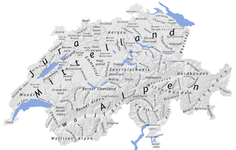 Schweiz - Grossregionen