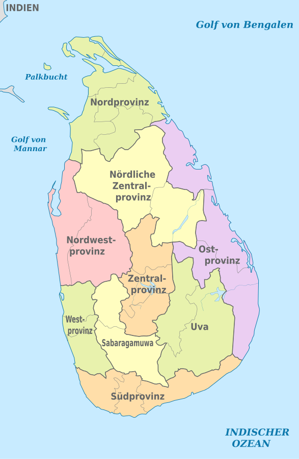 Sri Lanka-Regionen