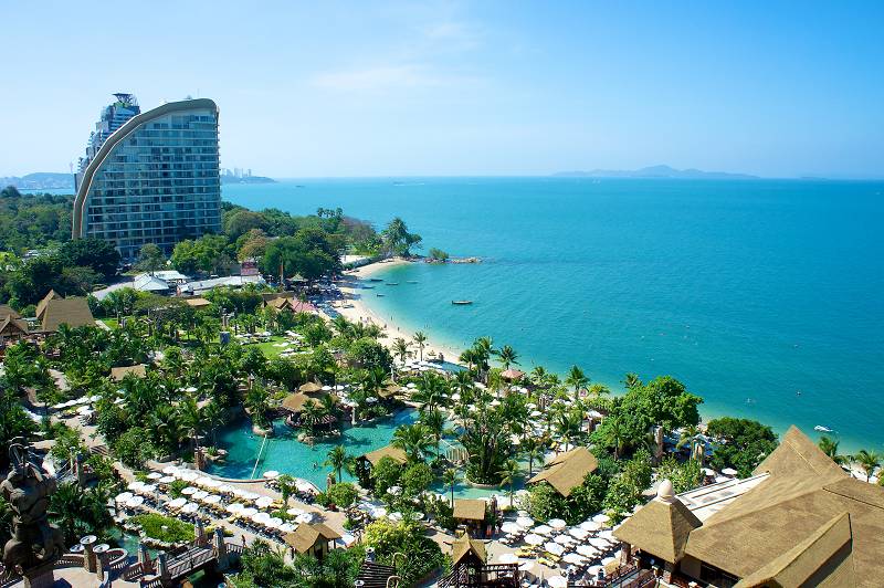 Thailand-Pattaya-Hotel und Strand