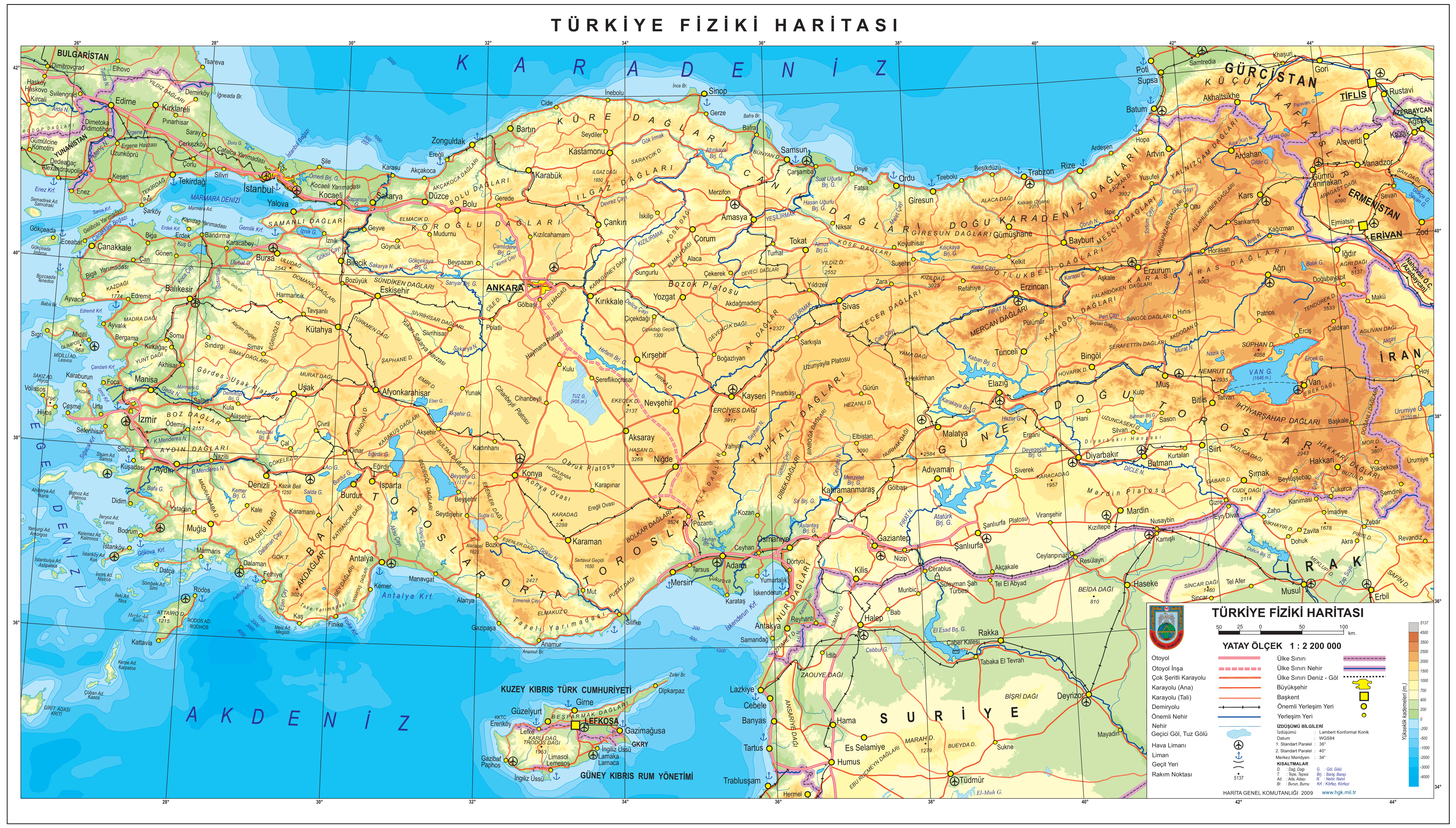 Türkei Strassenkarte