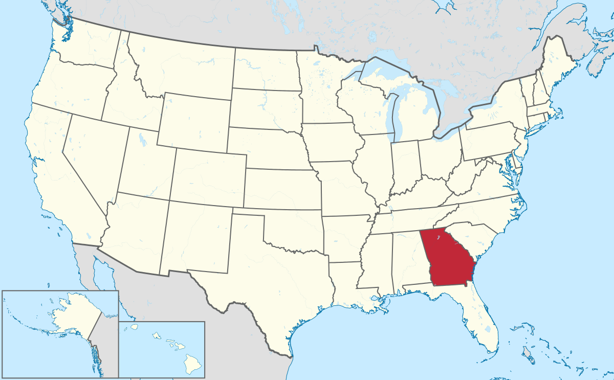USA Karte Georgia
