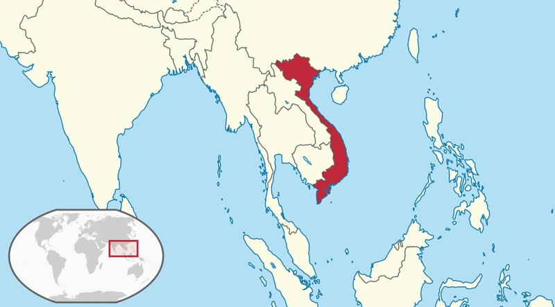 Lage von Vietnam innerhalb von Asien Lage von Vietnam innerhalb von Asien
