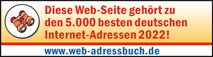 Auszeichnungsbanner "Das Web-Adressbuch für Deutschland 2022"