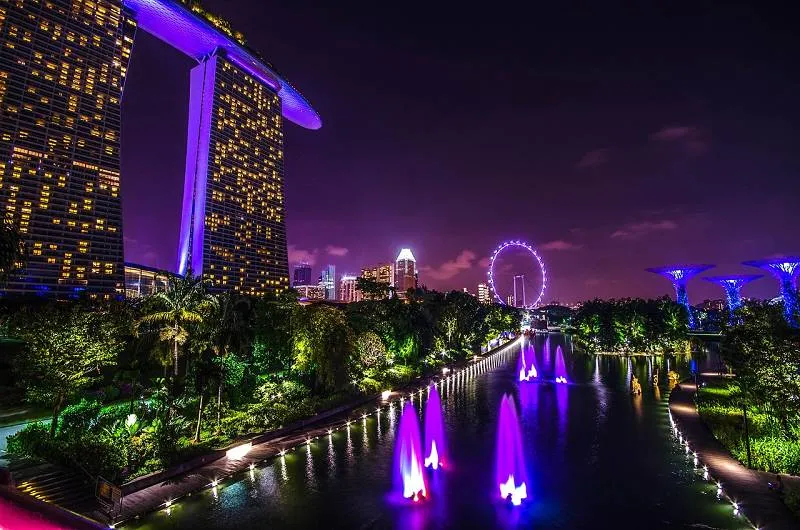 Marina bay von Singapur Marina bay von Singapur